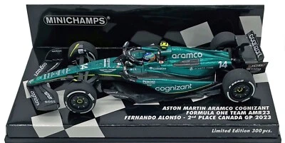 Minichamps Aston Martin AMR23 2nd Canadian GP 2023 - Fernando Alonso 1/43 Scale - Image 1 of 4