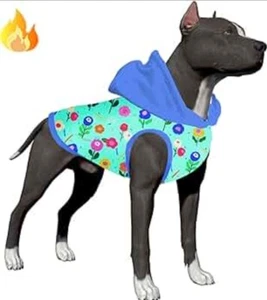 LovinPet Size L Dogs Zip Front Hoodie Warm Upgrade Fleece Coats Sweaters NWT - Picture 1 of 10