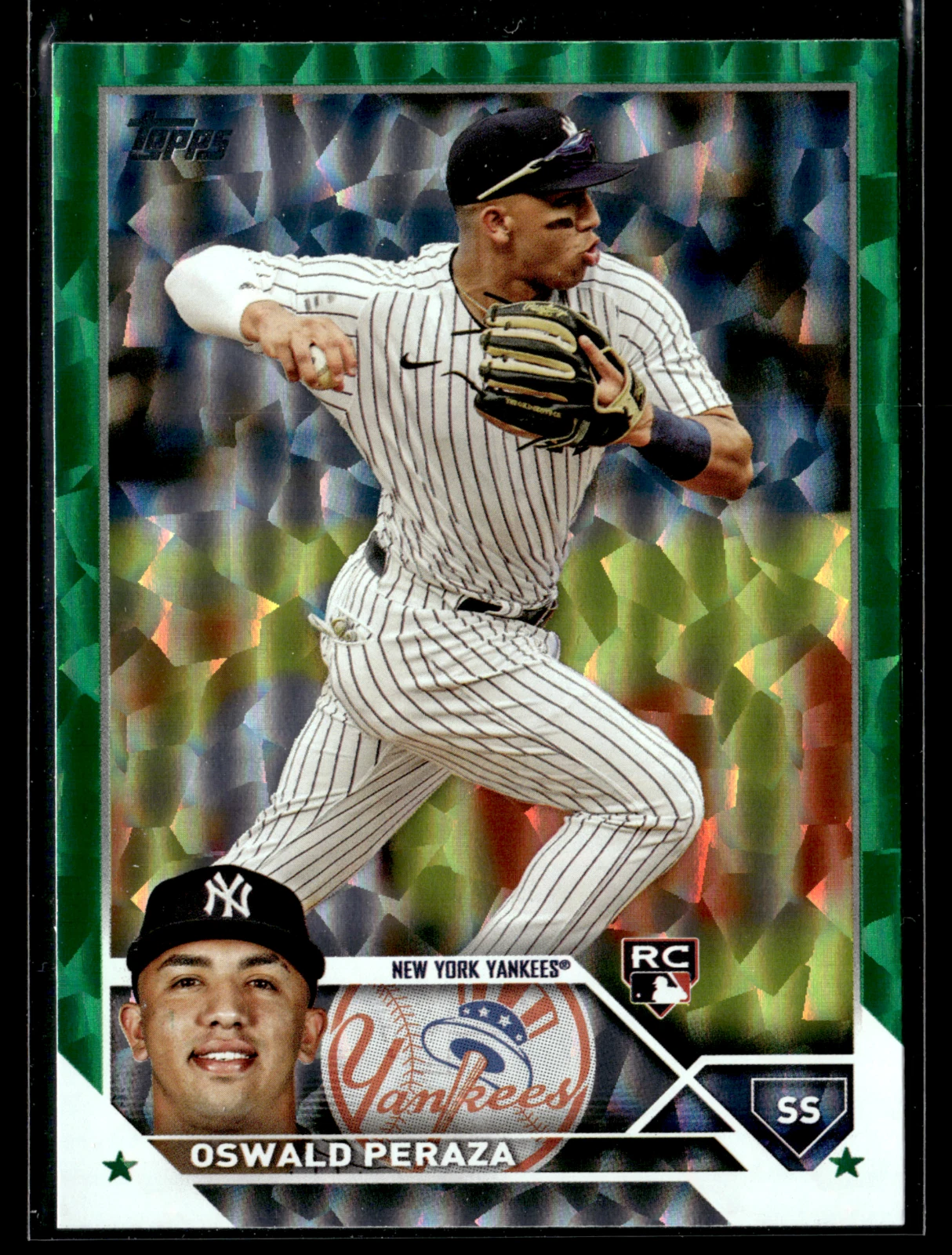Oswald Peraza RC /499 - 2023 Topps Green Foil #94 - New York Yankees