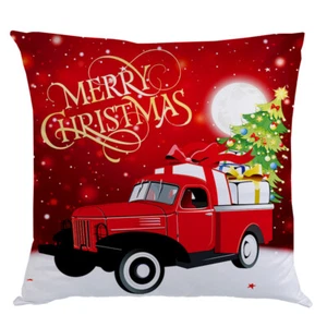 18 x 18in Christmas Pillow Covers Snowman Throw Cushion Case Decorations Winter - Picture 1 of 9
