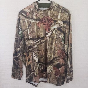 Russell Camo Shirt Mens XL Mossy Oak Breakup Dri Power Pullover Base Layer - Picture 1 of 16