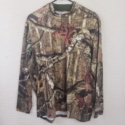 Russell Camo Shirt Mens XL Mossy Oak Breakup Dri Power Pullover Base Layer - Image 1 of 4
