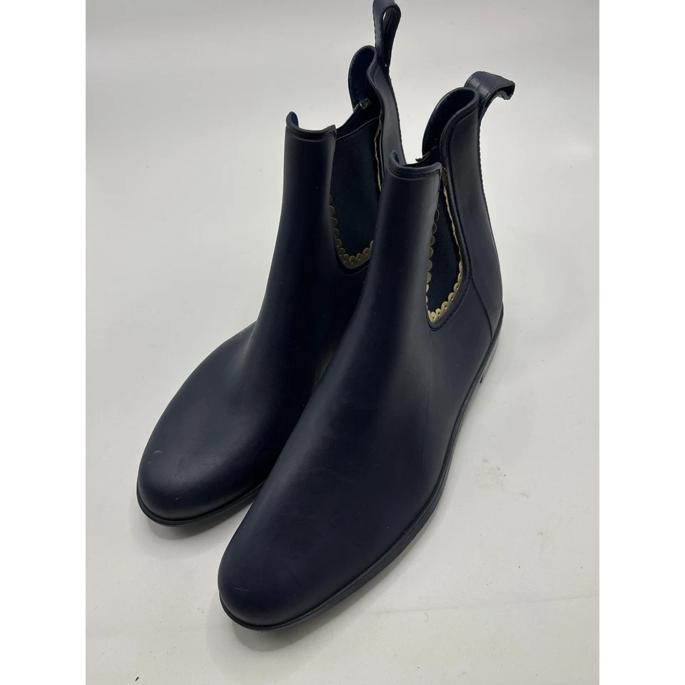Jack Rogers Navy Blue Rain Boots Women's Size 10 Ankle Chelsea Waterproof - Image 1 of 4