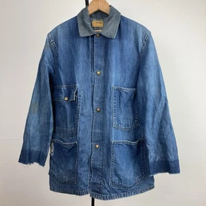 1950s Vintage Carter’s Denim Chore Coat Selvedge Workwear As-is Vtg Rare - Picture 1 of 11