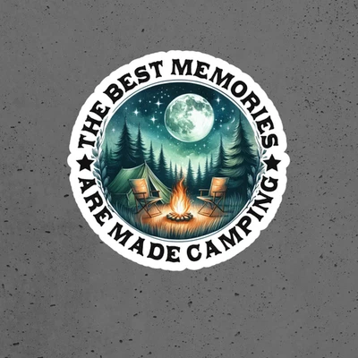 Adesivo de acampamento decalque de vinil as melhores lembranças são feitas camping camping natureza - Imagem 1 de 3