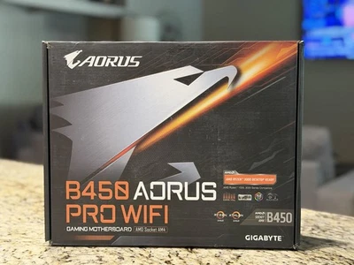 B450 Aorus PRO WiFi PC Motherboard (OPEN BOX) - Image 1 of 3