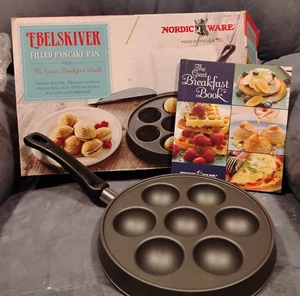 NORDIC WARE Ebelskiver Antihaft gefüllte Pfannkuchenform USA + Frühstück Rezeptbuch - Bild 1 von 7