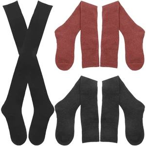  3 Paia Calze Donna Coscia Naturali Donna Sopra il Ginocchio Calze Extra per - Foto 1 di 12