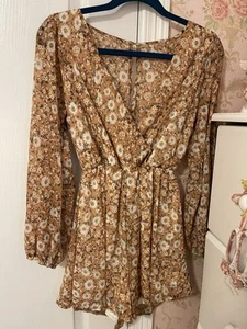 Papaya Floral Romper  - Picture 1 of 3