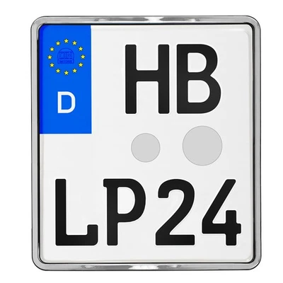 Motorrad Kennzeichenhalter 180x200 Chrom Optik Nummernschildhalter Motorrad - Bild 1 von 4