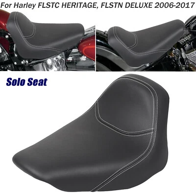 Front Driver Solo Seat For Harley FLSTC Heritage Softail Classic FLSTN 2006-2017 - Imagem 1 de 4