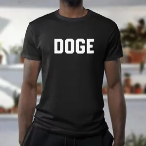 D.O.G.E. T-Shirt or Hoodie, Unisex, Sizes S-3XL, Bold White Letters - Picture 1 of 8