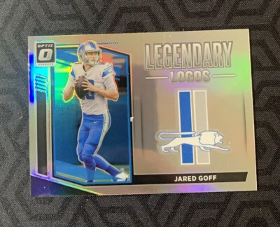 2021 Donruss Optic Legendary Logos Silver Prizm Jared Goff Detroit Lions #LL-7 - Image 1 of 2