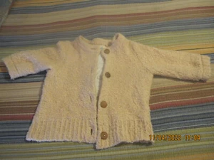 Women's HWR Anthropologies sweater size S 3/4 sleeves button up creamy yellow - Picture 1 of 8