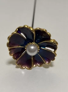 Lovely Antique/Vintage Style Handcrafted Hatpin-purple Enamel head - Picture 1 of 3