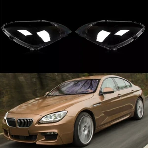 2* Front Headlight Lens Cover For 2012-15 BMW 6 Series M6 F06 F12 F13 640i 650i - Picture 1 of 9