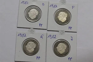 🧭 🇩🇪 GERMANY FEDERAL HEUSS 2 MARK 1982 PROOF - 4 COINS B71 #23 - Picture 1 of 2