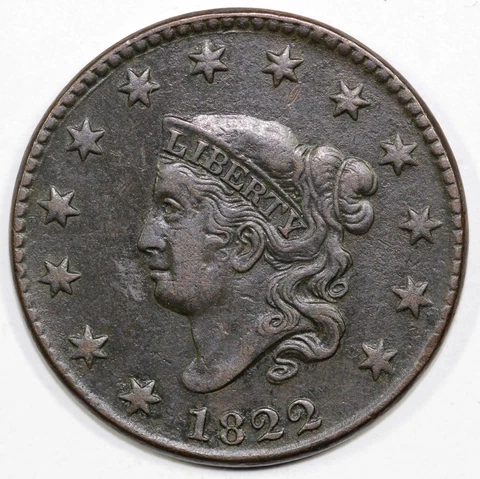 1822 1c N-4 Matron Head Large Cent Cover