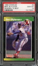 - 1989 DONRUSS BASEBALL'S BEST 3 BERT BLYLEVEN BASEBALL'S BEST PSA GEM MT 10 BB