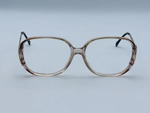 LUXOTTICA Vintage Frames Clear Brown EYEGLASSES Oversize Large FRAME Women’s - Picture 1 of 12