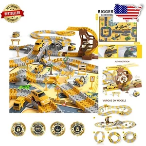 302 PCS Creative Engineering Race Track and Construction Truck Set for Kids - Picture 1 of 8