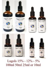 Lugols Iodine Drops 15% - 12% - 5% Solution - Various Sizes -Ultrapure Solutions