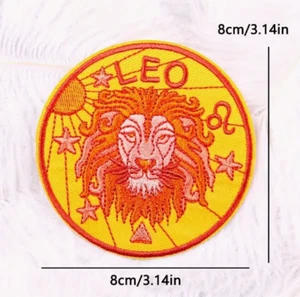 LEO - Astrology Zodiac Sign Horoscope Iron-On Embroidered Patch - NEW - Picture 1 of 3