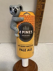 4 PINES DOWN UNDER APLE ALE KOALA ON A CAN draft beer tap handle. AUSTRALIA - Picture 1 of 19