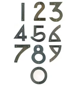 6" high Arts & Craft Copper House Numbers - Picture 1 of 13