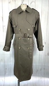 London Fog Gray Double Breasted Belted Removable Lining Trench Coat - 44 Long - Picture 1 of 17