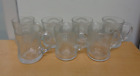 Retired Arcoroc France Canterbury Crocus Flower Clear Glass Cups Mugs SET OF 7
