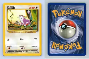 Rattata #61/102 Base Set Common Pokemon 1999 TCG Card - Picture 1 of 1