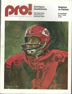 1975 12/1 Pro Football program Miami Dolphins New England Len Dawson Chiefs - Picture 1 of 1