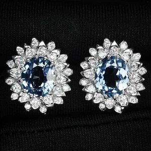 Sparkling Color Change Sapphire 10.10Ct 925 Sterling Silver Handmade Earrings - Picture 1 of 7