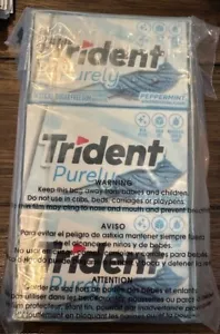 Trident Purely Peppermint Sugar Free Gum, 12 Packs of 14 Pieces Best By 10/19/23 - Picture 1 of 1