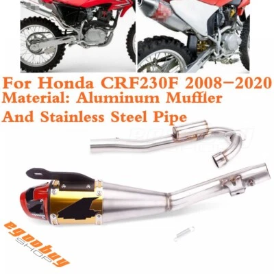 Tubo de escape silenciador completo para motocicleta Honda CRF230F 2008-2020 Foto 1 de 4