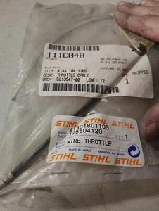 stihl throttle cable 4133 180 1105 - Picture 1 of 1