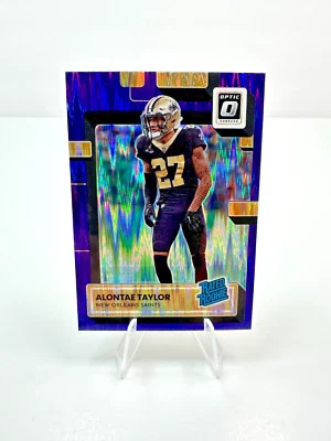 Alontae Taylor 2022 Optic Rated Rookie Purple Shock Prizm RC #300 Saints - Image 1 of 2