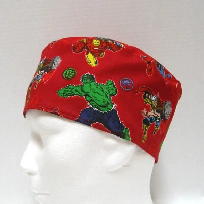 Super Heros Avengers Mens Scrub Hat, Surgical Cap, Skull Scrub Cap, One Size - Image 1 of 4