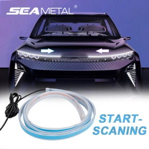 180cm/71'' Car DRL LED Light Strip For Hood Engine Cover Daytime Running Lights - Picture 1 of 14