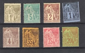FRANCE COLONIES, SC # 46/9 - 52-56-58/9, MNH - MH, HIGH VALUE CATALOGUE - Picture 1 of 1