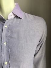 ETRO Milano Shirt, Two-Toned Purple, Large (41), Excellent Condition