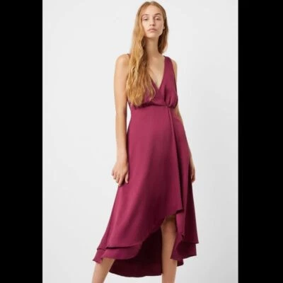 Vestido envolvente de satén French Connection Alessia Foto 1 de 4