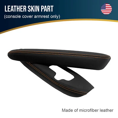 Se adapta al panel de puerta reposabrazos de cuero sintético Acura RL 2005-2015 puntada naranja Foto 1 de 4