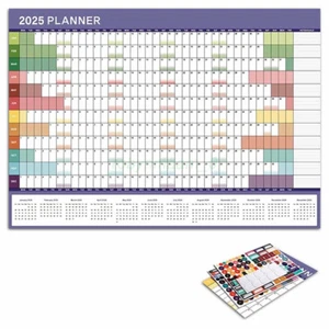 2025 Yearly Planner 2025 Home Wall Calendar 2025 Full Year to View Calender AUS - Picture 1 of 26