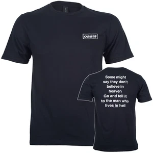 Official Oasis T Shirt Some Might Say Lyric Reunion Tour 2025 New Black S to 2XL - Picture 1 of 8