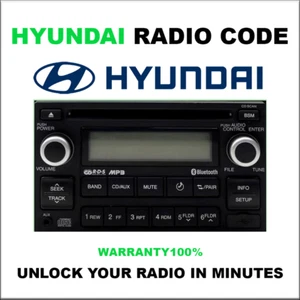 HYUNDAI RADIO CODES UNLOCK STEREO SERIES AUTONET MP3 44 BECKER PINCODE SERVICE - Picture 1 of 5