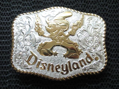 ¡Hebilla de cinturón vaquero Western Disney Mickey Mouse! ¡VINTAGE! RARO! ¡CRUMRINE! Años 90! Foto 1 de 4