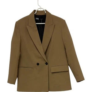 Zara Womens Blazer suit Jacket Size S Brown Double Breasted 2753/332 NWOT - Picture 1 of 10