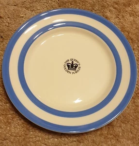 TG GREEN CORNISHWARE CORNISH BLUE 2002 QUEEN'S GOLDEN JUBILEE SAMMLERTELLER - Bild 1 von 4